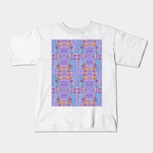 Psychedelic Purple Pastel Pattern Kids T-Shirt